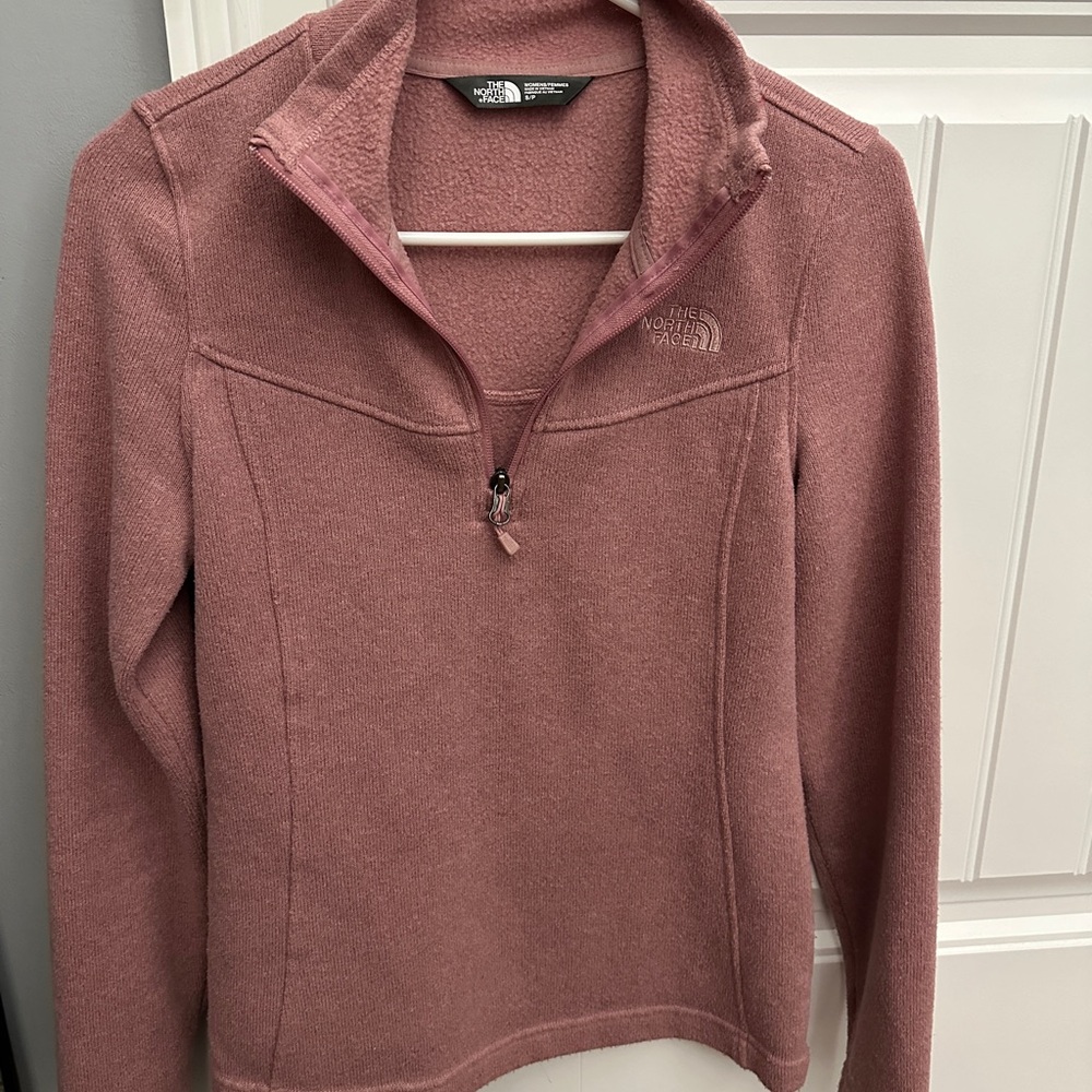 Quarter zip, North Face Pink-ish Pullover